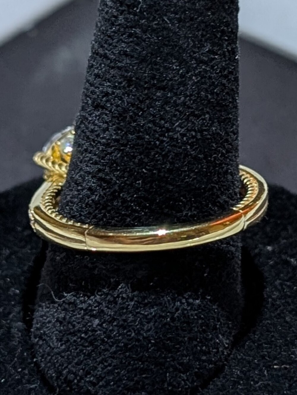 Judith Ripka Toi Et Moi Gold Clad CZ Ring - Picture 4 of 8